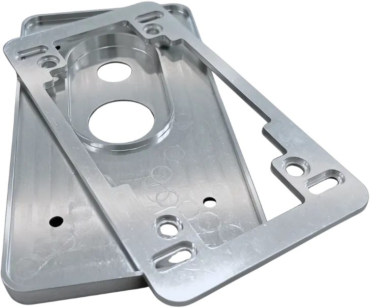 CNC machined aluminum equipment panels.