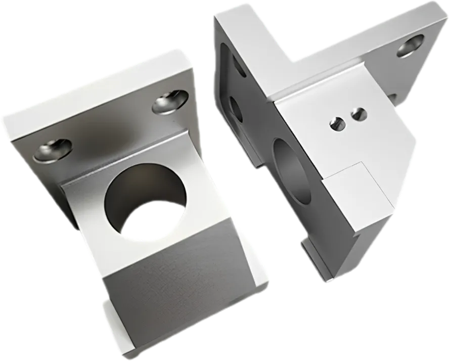 CNC machined aluminum workholding fixtures.