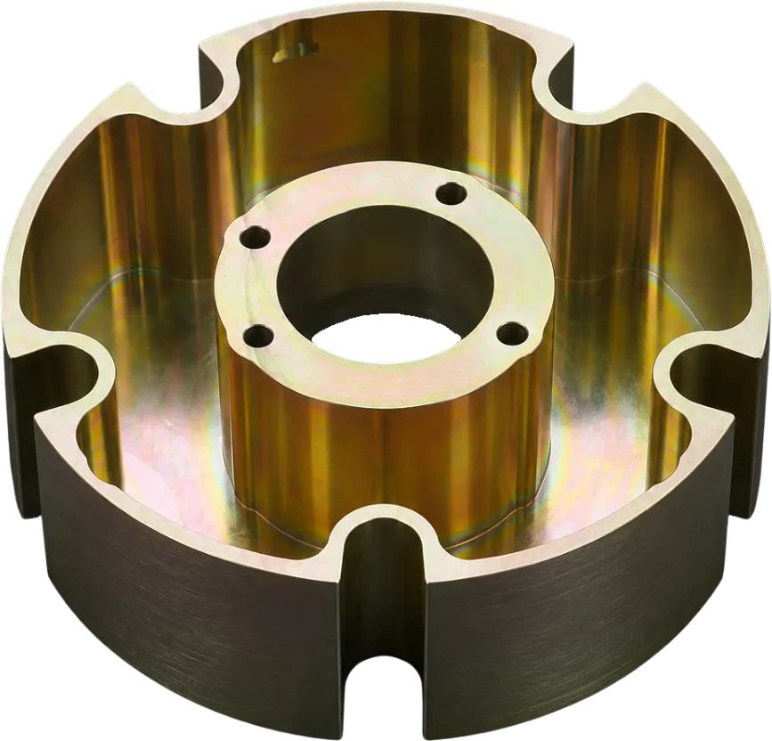 Chromate conversion coated aluminum housing with a gold iridescent finish.