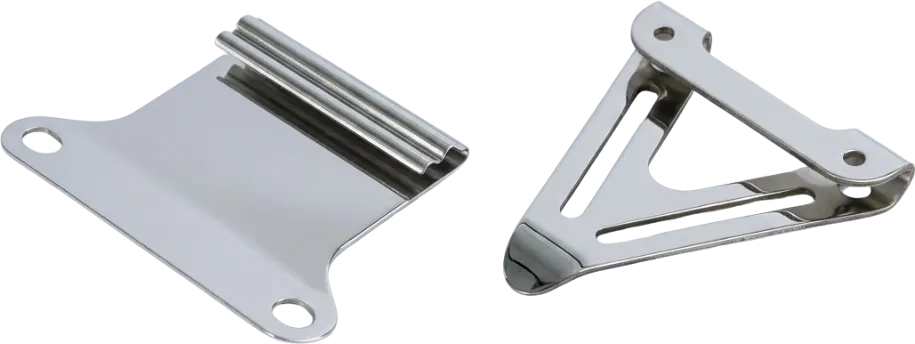 Passivated and electropolished stainless steel sheet metal parts.
