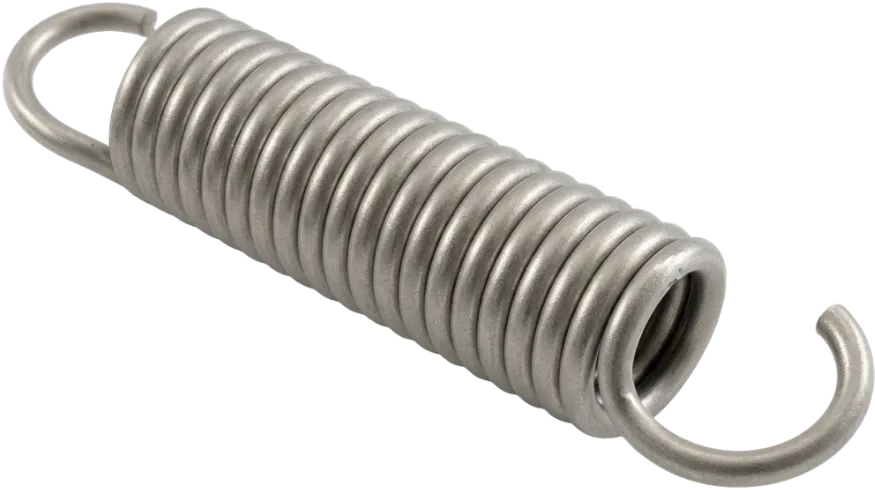 Passivated stainless steel extension spring.
