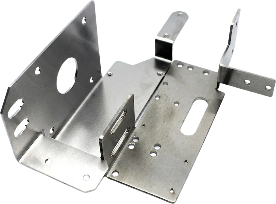 Precision sheet metal bracket assembly fabricated by Purespec.