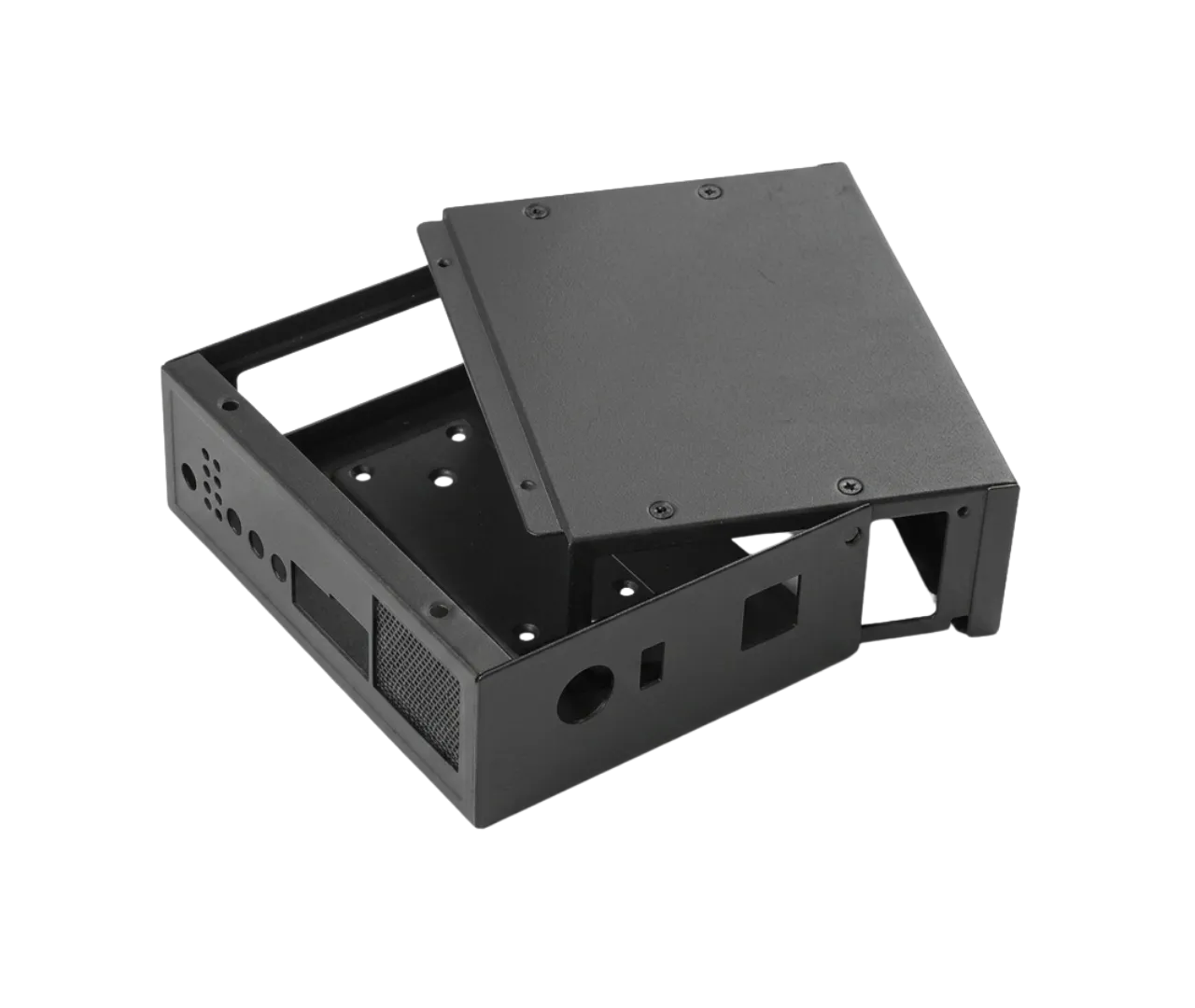 Custom precision sheet metal enclosure fabricated by Purespec.